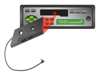 Cassette adapter installation.