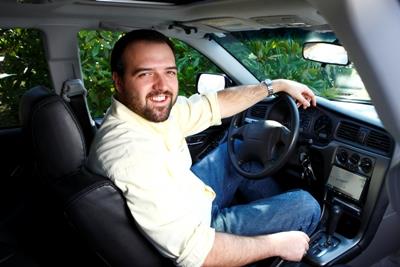 Behind the wheel