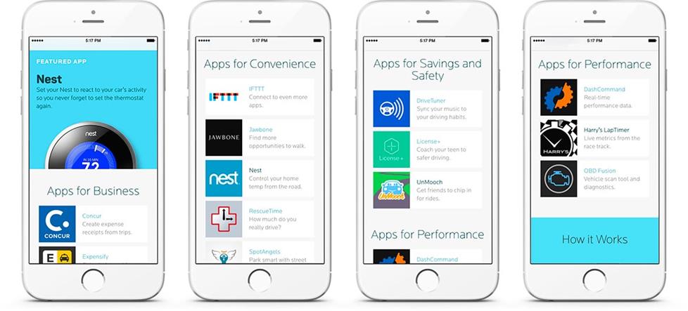 Car apps for Automatic