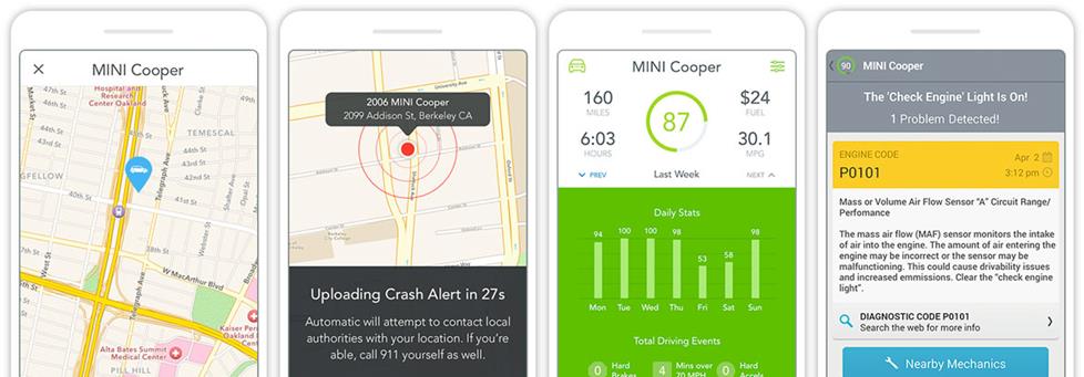 Phone screens for Automatic features
