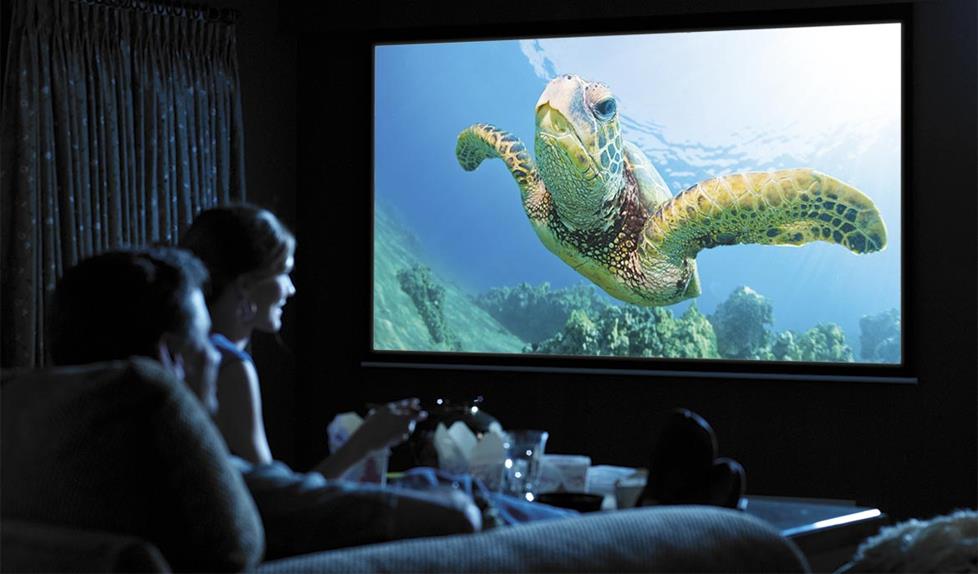 Movie night with a projector