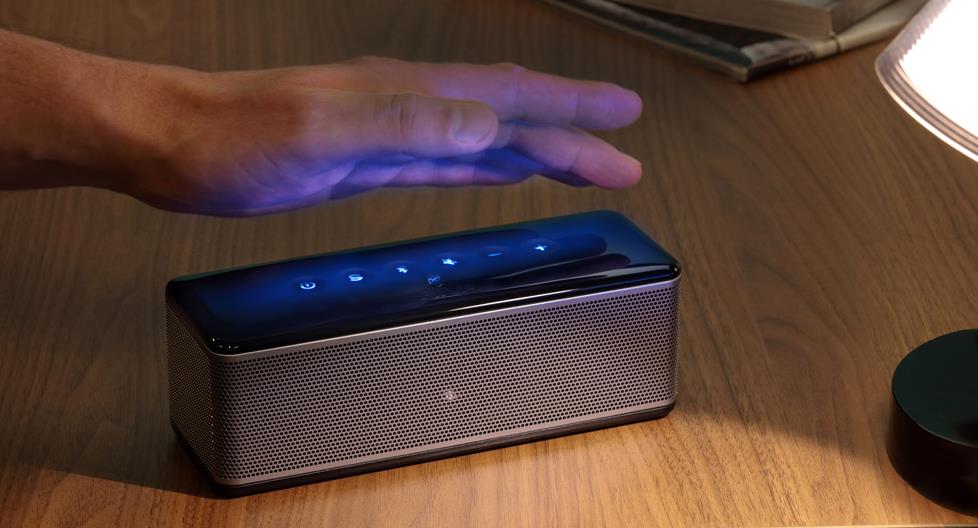 RIVA S Portable Bluetooth Speaker with illuminated buttons