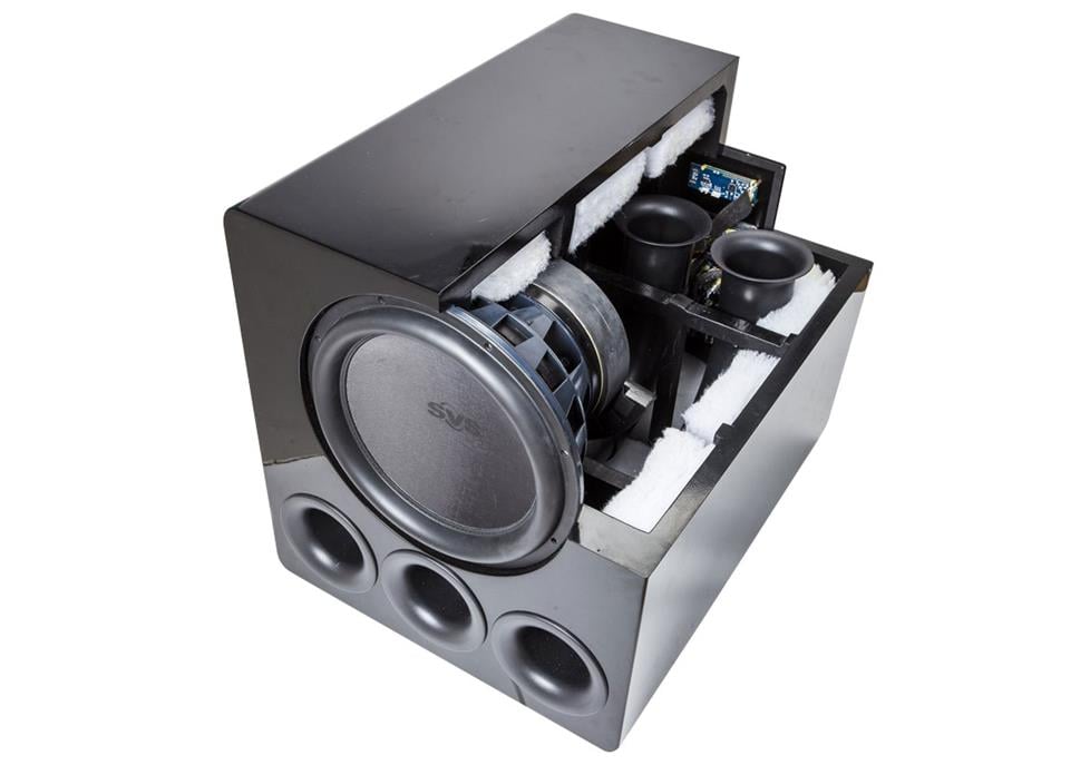 Cutaway of the SVS PB13-Ultra subwoofer.