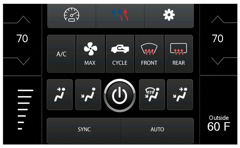 Climate control display
