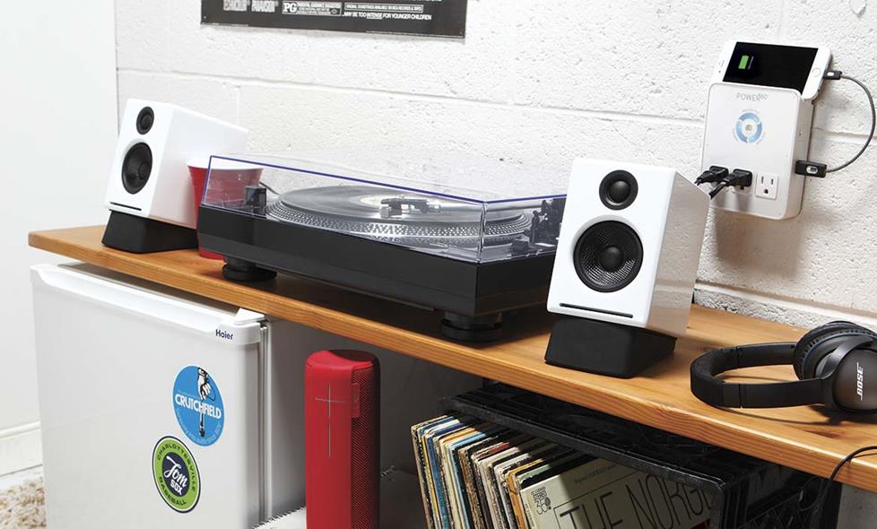 Dorm room audio setup