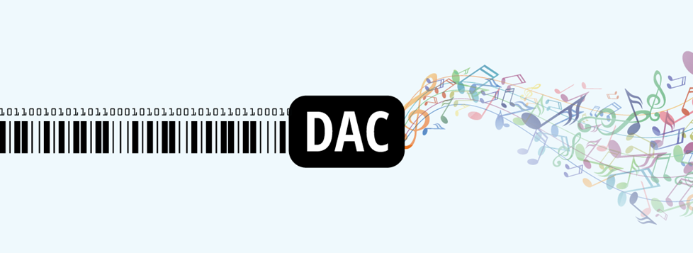 Digital 1s and 0s being turned into music