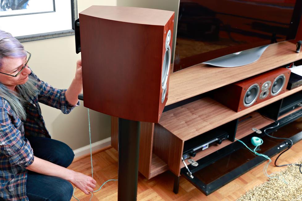 Use string to measure speaker wire runs.