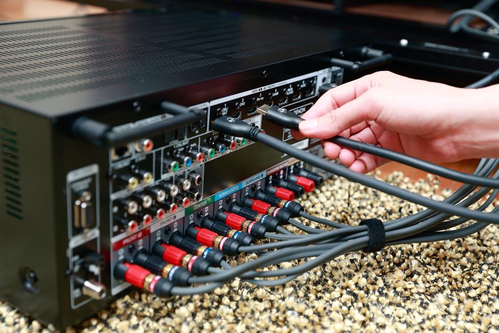 Use HDMI cables to connect your A/V components.