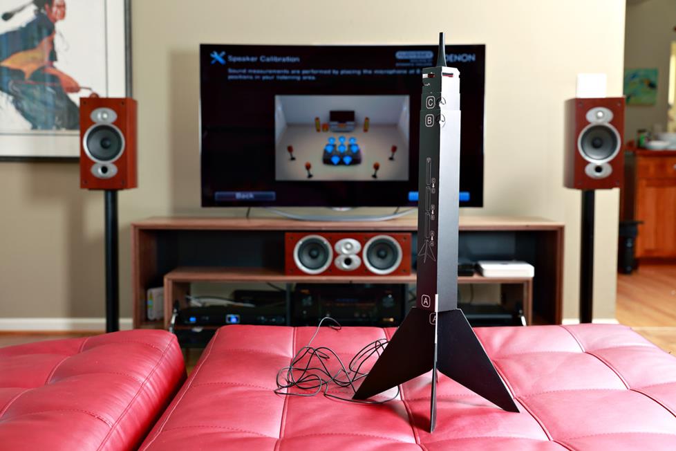 Place your speaker calibration setup microphone close to where your ears will be.