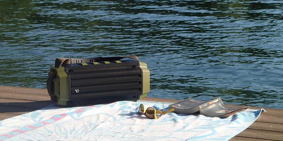 Dreamwave Tremor on a dock on a lake