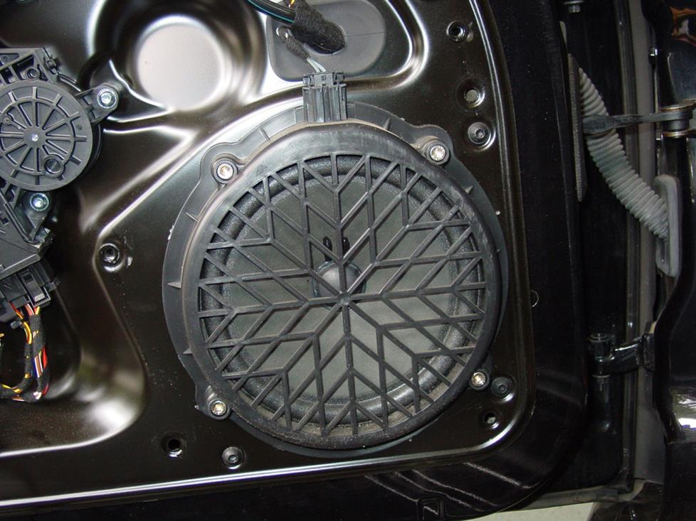 porsche cayman door woofer