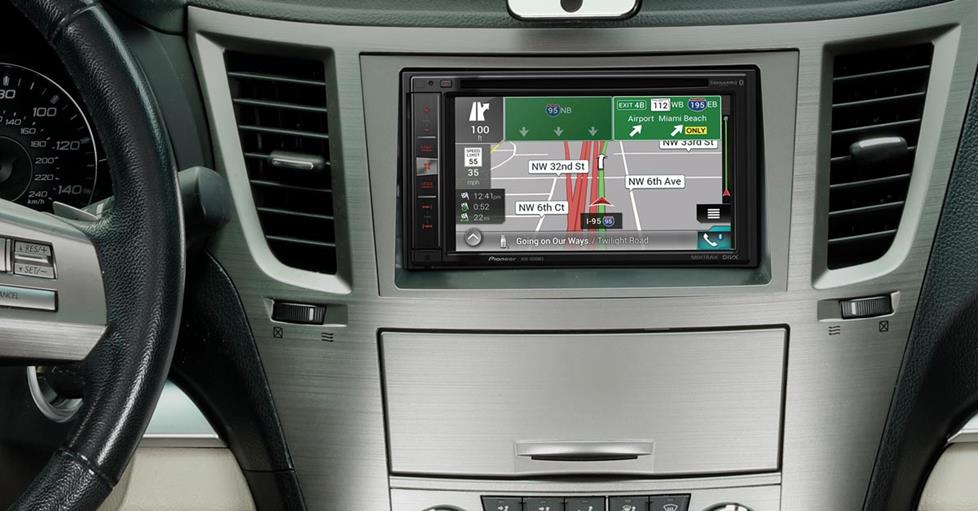 Pioneer AVIC-5200NEX installed in a Subaru Outback