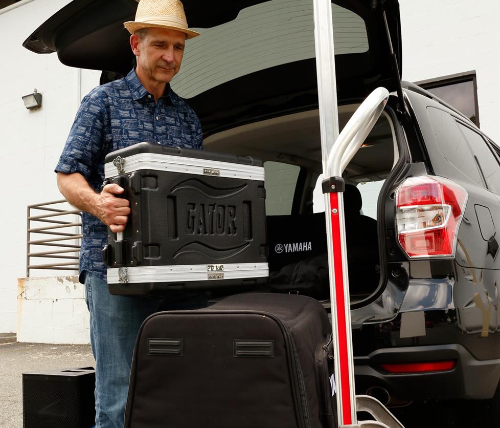 The author loading up his handtruck