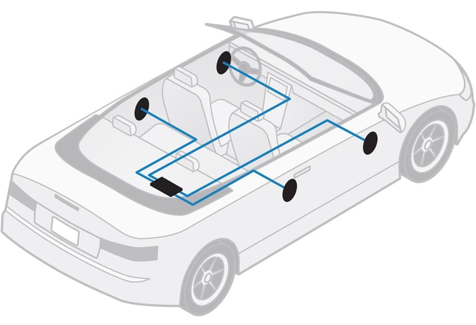Diagram of 4-channel amp