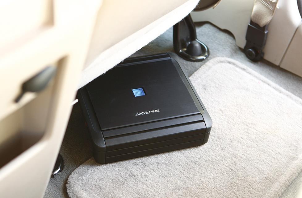 Car amp under the front seat
