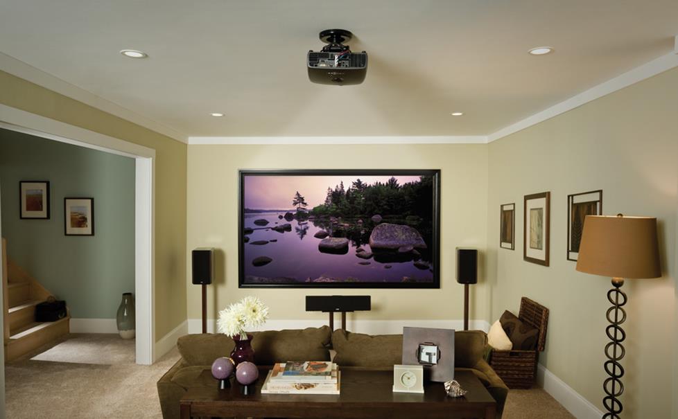room with projector