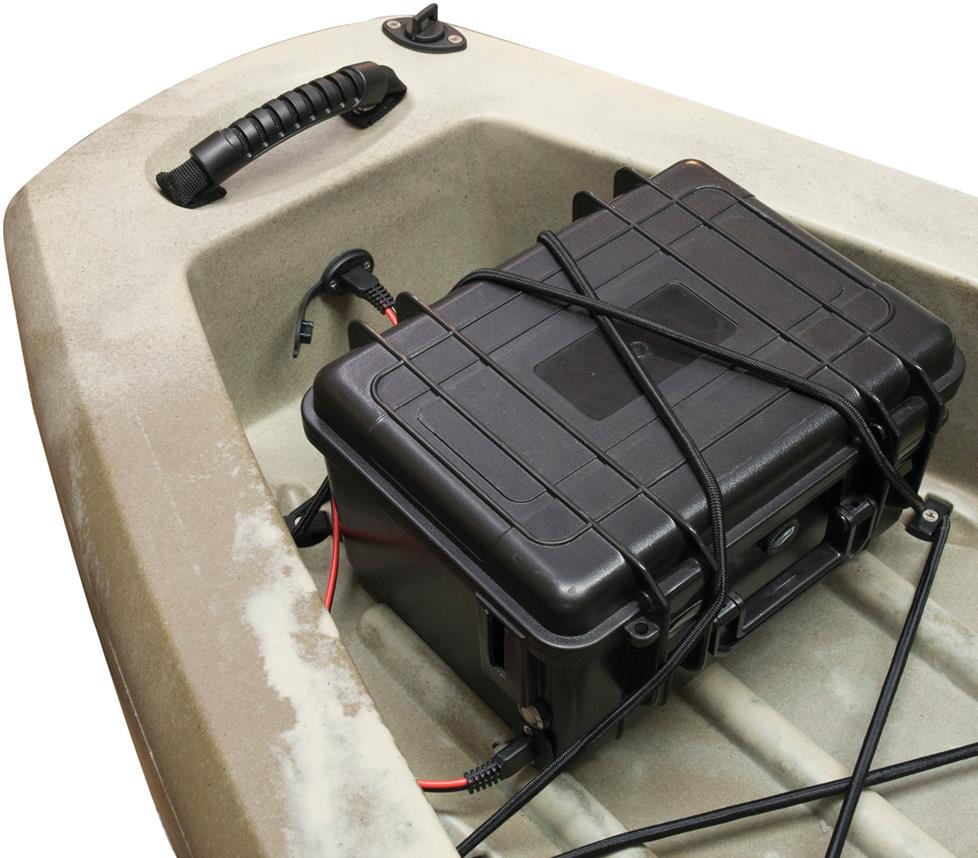 Power pack mount in a kayak