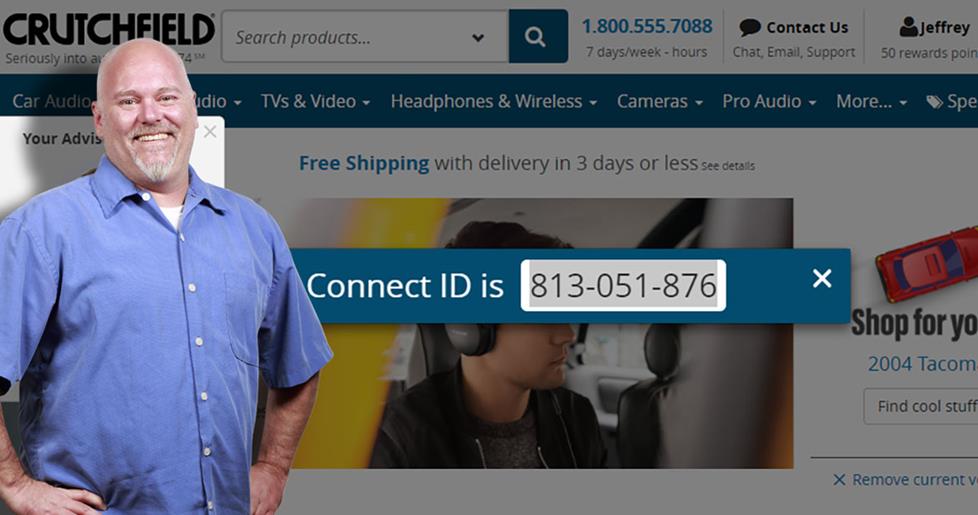 Image of Ziggy, an advisor, showing off the Connect ID.