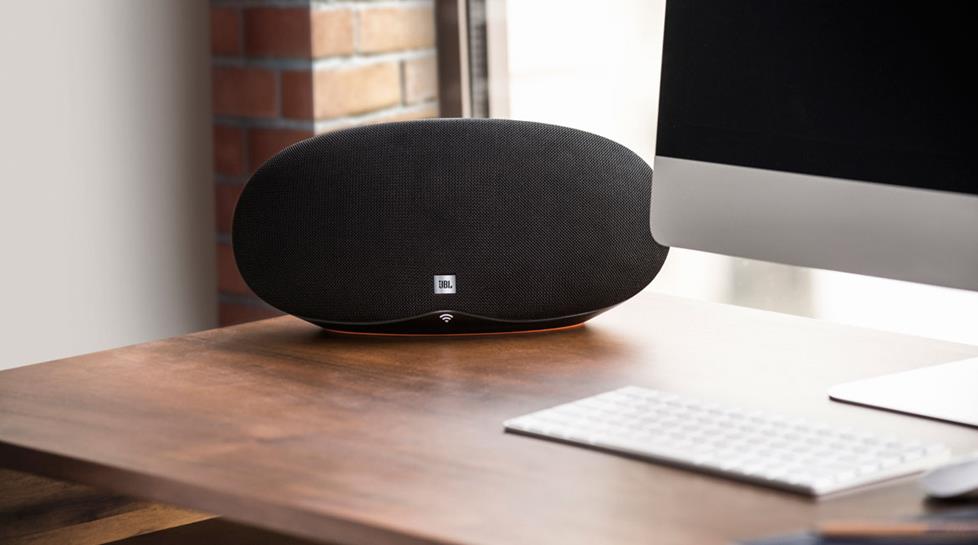 JBL Playlist speaker on desk