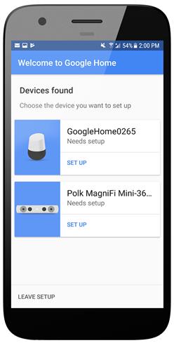 phone with setup screen