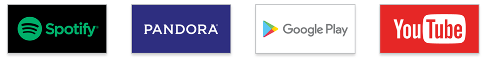 Streaming music service logos