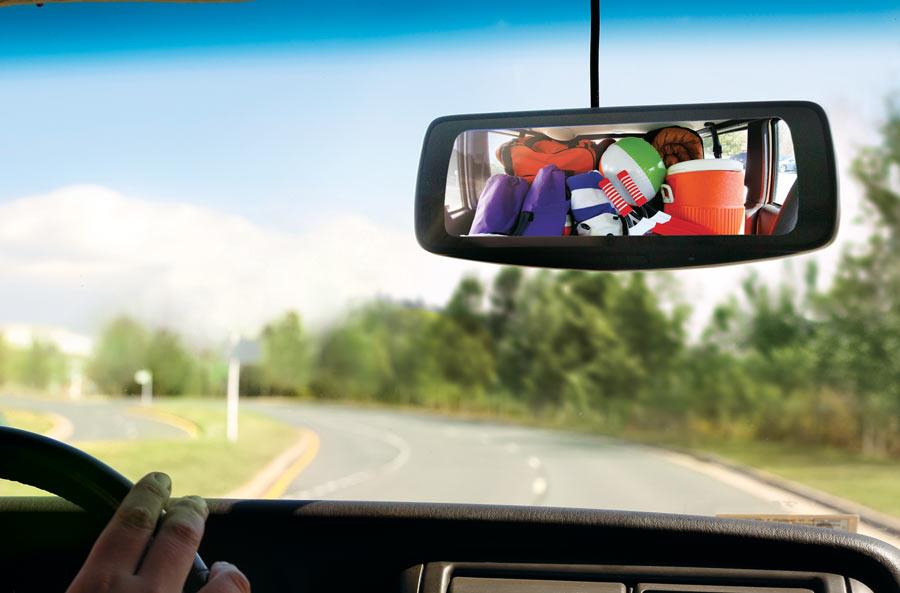Rear view mirror blocked