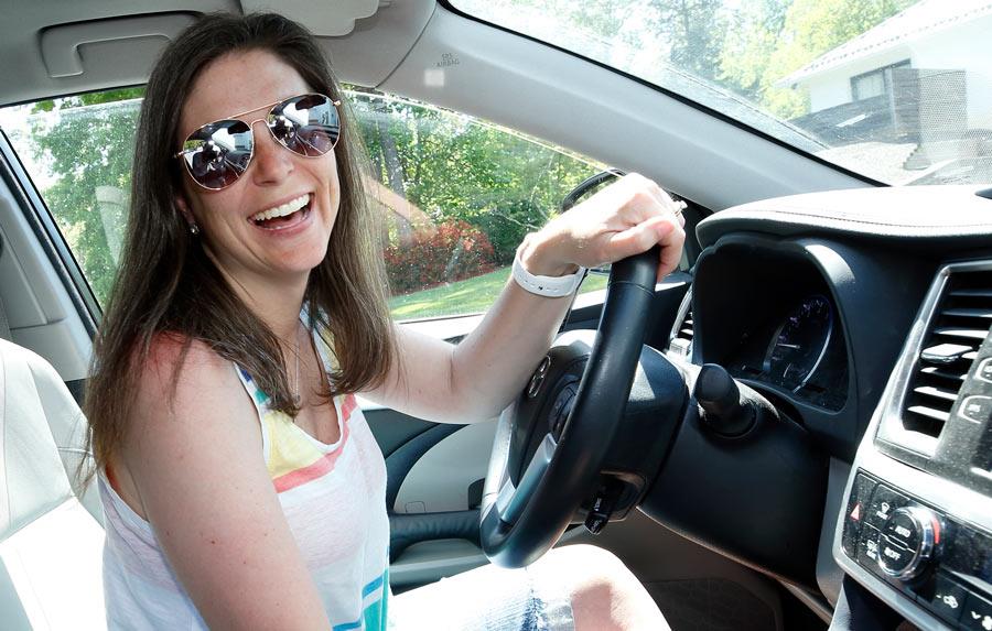 Krissy in car