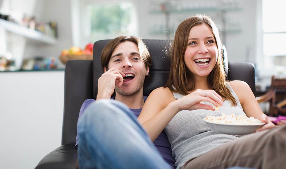 couple watching a movie