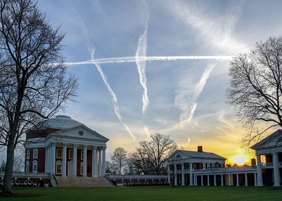 Jet streaking across the sky