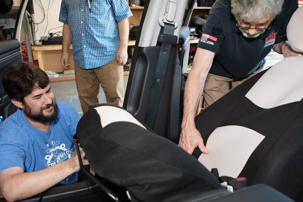 Mat and Buck removing seat