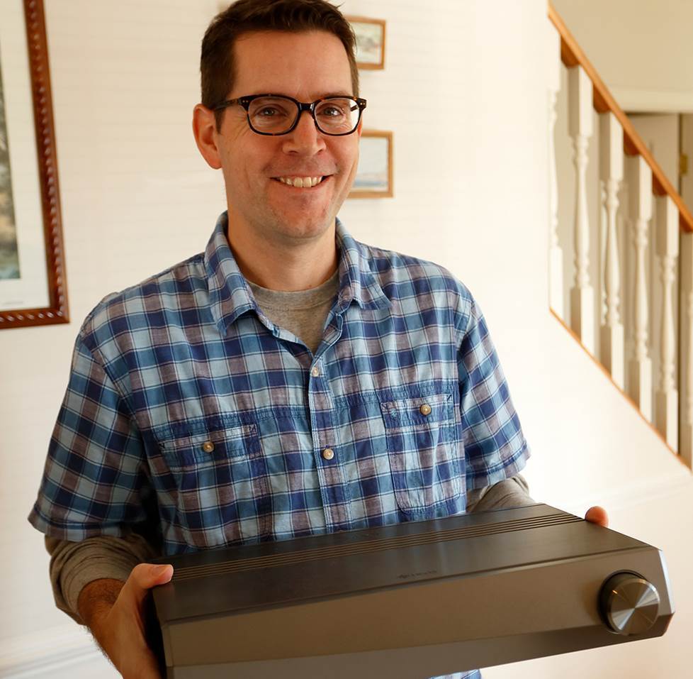 Dave Brown with the Denon HEOS AVR