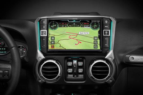 Alpine's X409-WRA-JK beautifies the dash of most 2011-2018 Wrangler JKs with a big screen and easy-to-use buttons.