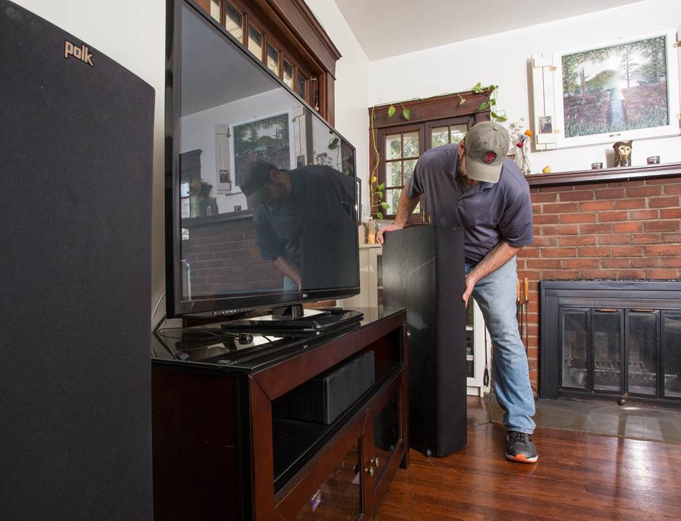 Kramer's hard-wired home theater system