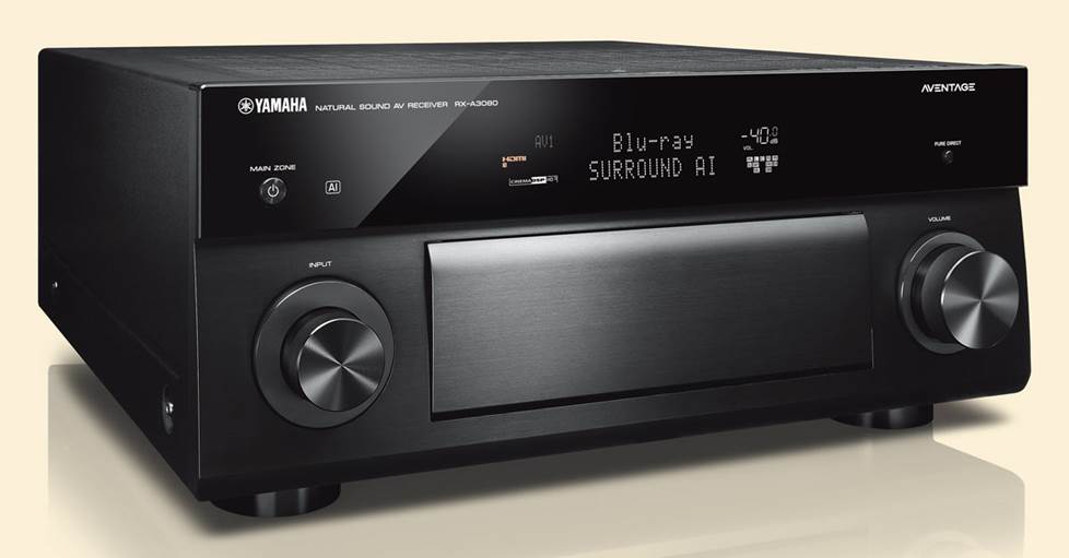 Yamaha AVENTAGE RX-A3080 9.2-channel home theater receiver with Wi-Fi®, Bluetooth®, MusicCast, and Apple® AirPlay® 2