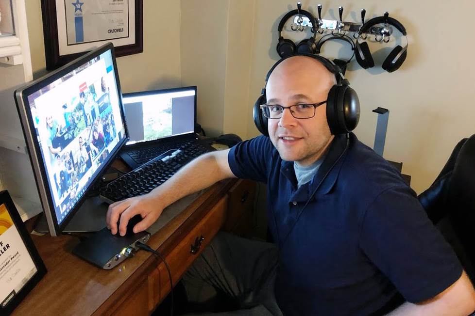 Jeff working from home