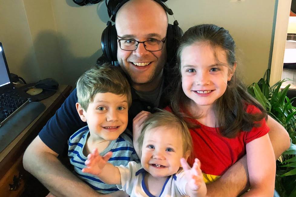 Jeff and the kids.