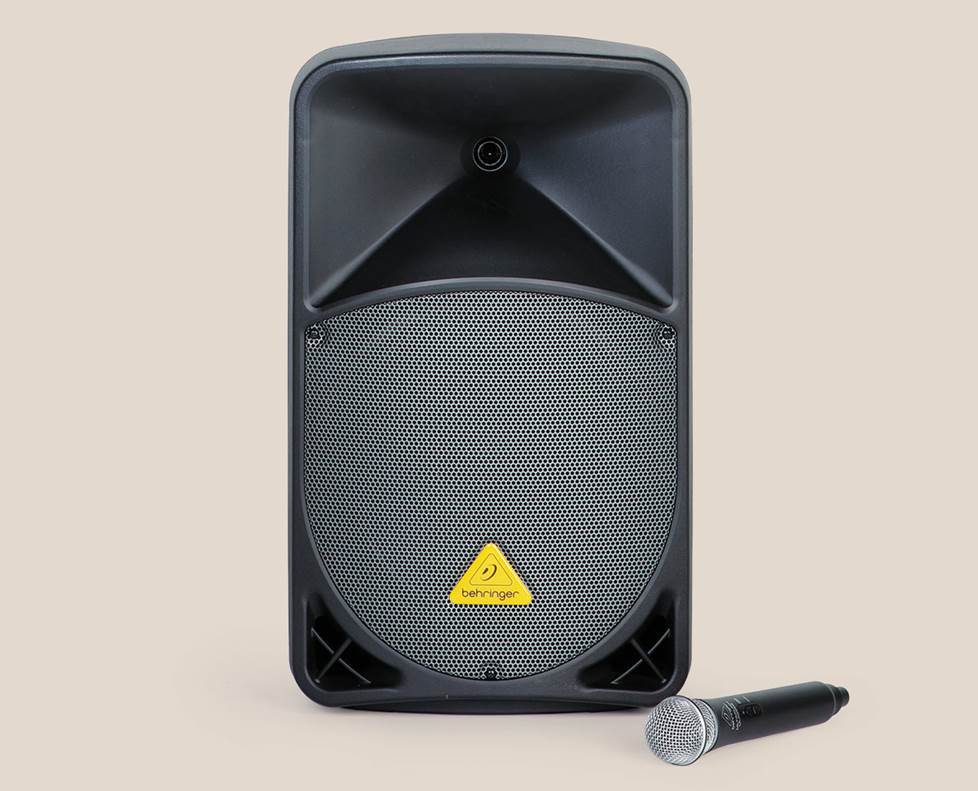 PA speaker and wireless mic bunble