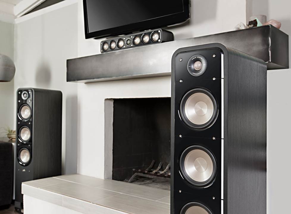 Polk S60 speakers in a living room