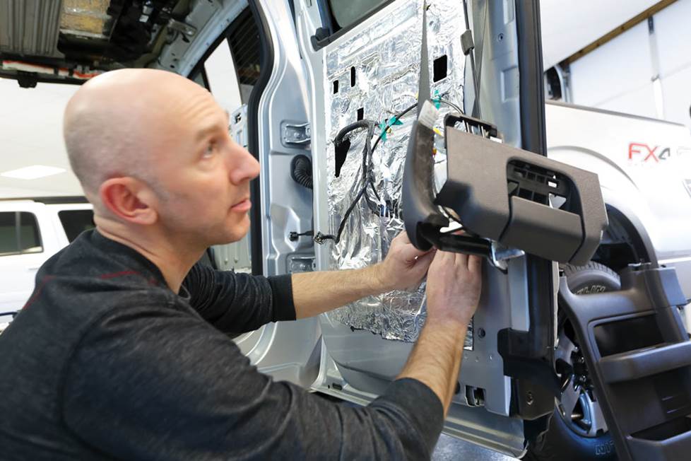 Ed installing Hushmat