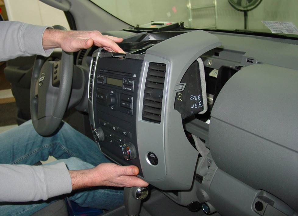 nissan frontier radio removal