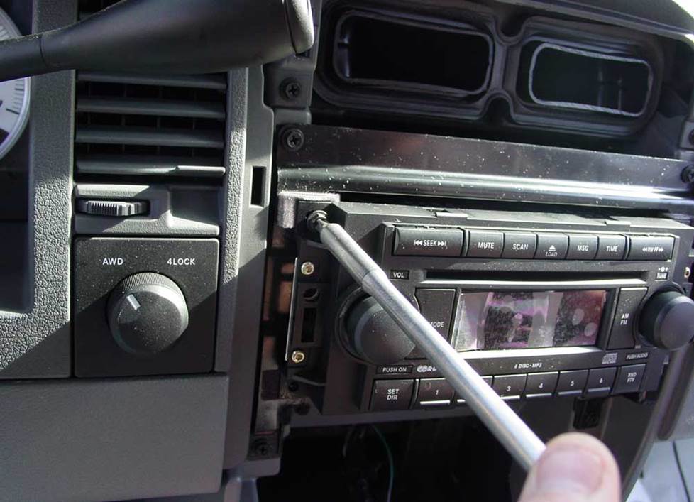 dodge durango base radio removal