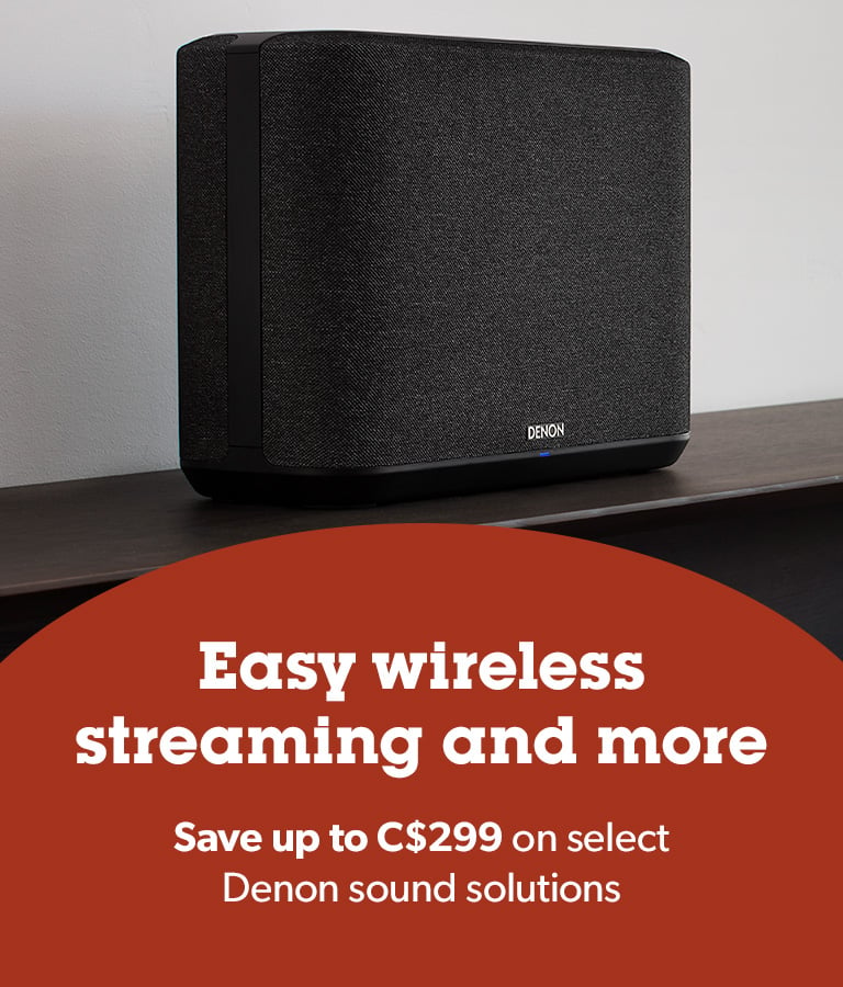 Easy wireless streaming and more. Save up to C$299 on select Denon sound solutions