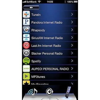 Onkyo's free remote app for Apple and Android