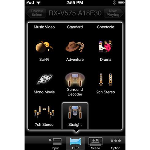 Yamaha's free A/V Controller app for Apple and Android devices
