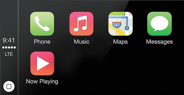 Apple CarPlay simulated screen image