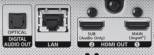 Samsung Ultra HD Blu-ray player back panel