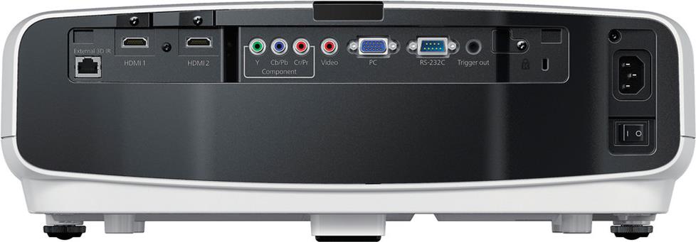 HD movie projector back panel