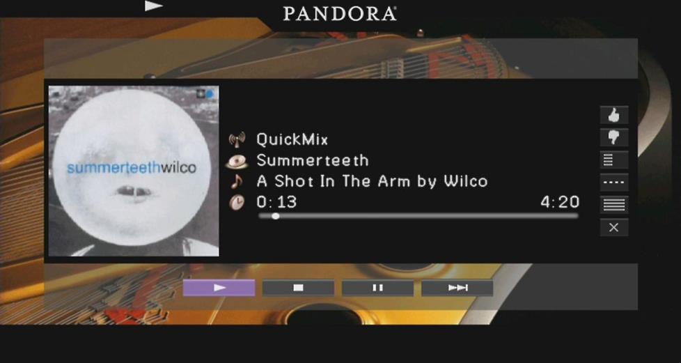 Pandora playback with the Yamaha RX-A2020