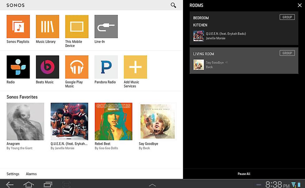 The free Sonos app