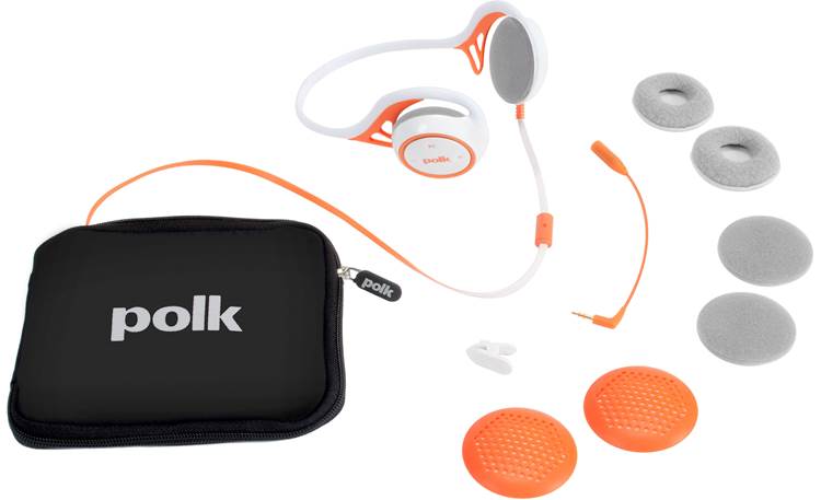 Polk Audio UltraFit 2000 Shown with included accessories (White and Orange)